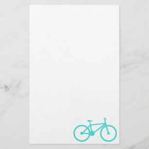 Turquoise; Blue Green Bicycle Stationery