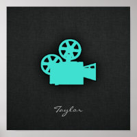 Turquoise; Blue Green Movie Camera