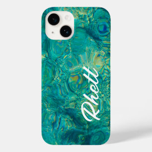 Turquoise blue green ocean water abstract Case-Mate iPhone 14 case