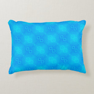 Turquoise Blue Green Pattern Decorative Cushion