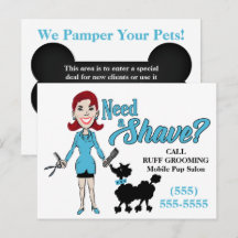 Turquoise Blue Humourous Need a Shave Groomer Post