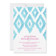 Turquoise Blue Ikat Wedding