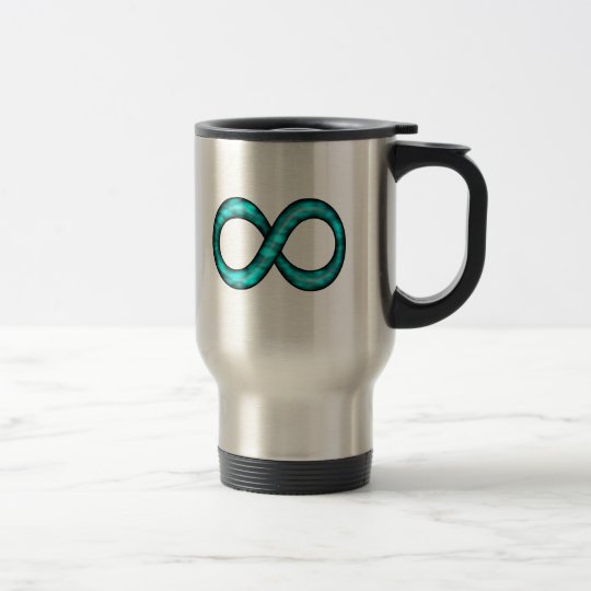 Turquoise Blue Infinity Symbol Mug