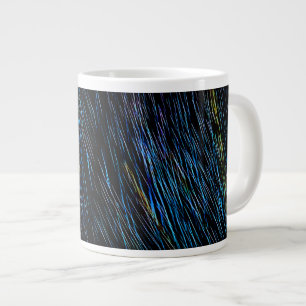 Turquoise Blue Light Painting 1 Large Coffee Mug