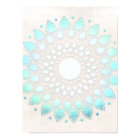 Turquoise Blue Lotus Mandala Art