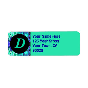 Turquoise Blue Monogram