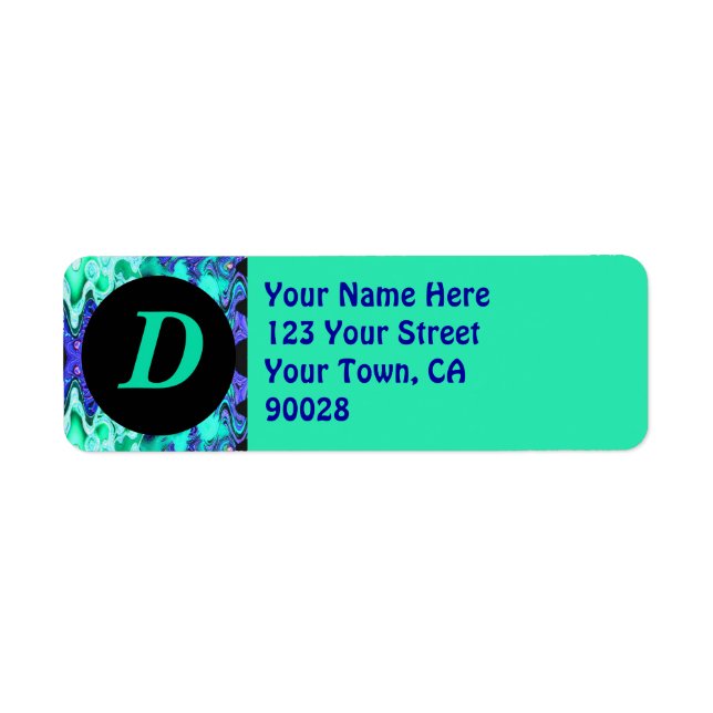 Turquoise Blue Monogram (Front)