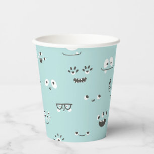 Turquoise Blue Monster Eyes Party Cup
