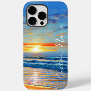 Turquoise blue ocean at sunset Case-Mate iPhone 14 pro max case