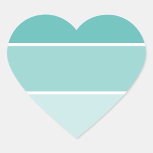 Turquoise Blue Paint Chip Heart Sticker