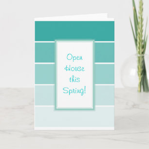 Turquoise Blue Paint Chip Invitation