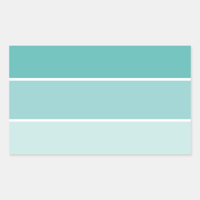 Turquoise Blue Paint Chip Rectangular Sticker (Front)