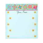 Turquoise Blue Patchwork Quilt Block Art