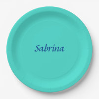 Turquoise Blue Professional Modern Elegant Name
