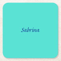 Turquoise Blue Professional Modern Elegant Name