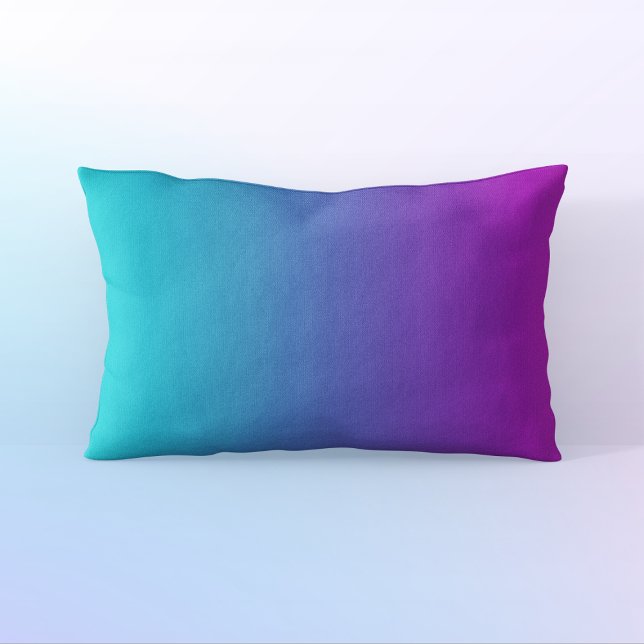 Turquoise Blue Purple Gradient Lumbar Cushion (Creator Uploaded)
