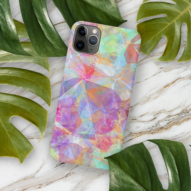 Turquoise Blue Purple Pink Lime Green Mosaic Art Case-Mate iPhone Case (Creator Uploaded)