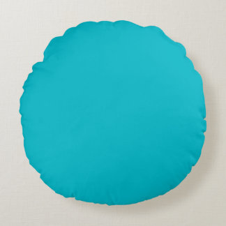 Turquoise Blue Round Cushion