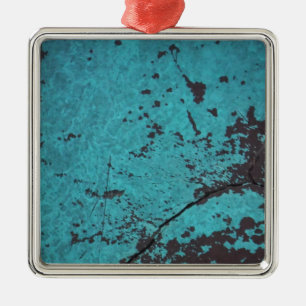 Turquoise Blue Rusted Metal Tree Decoration