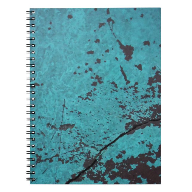 Turquoise Blue Rusted Notebook (Front)