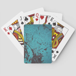 Turquoise Blue Rusted Playing Cards