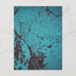 Turquoise Blue Rusted Postcard