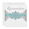 Turquoise Blue Silver Quinceanera Invitations
