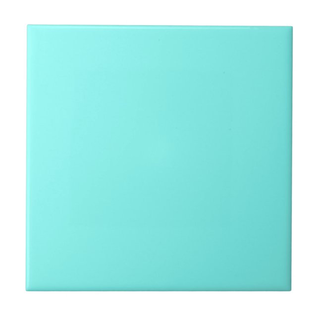 Turquoise Blue Solid Colour Tile (Front)