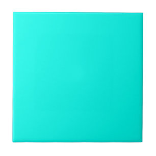 Turquoise Blue Solid Colour Tile