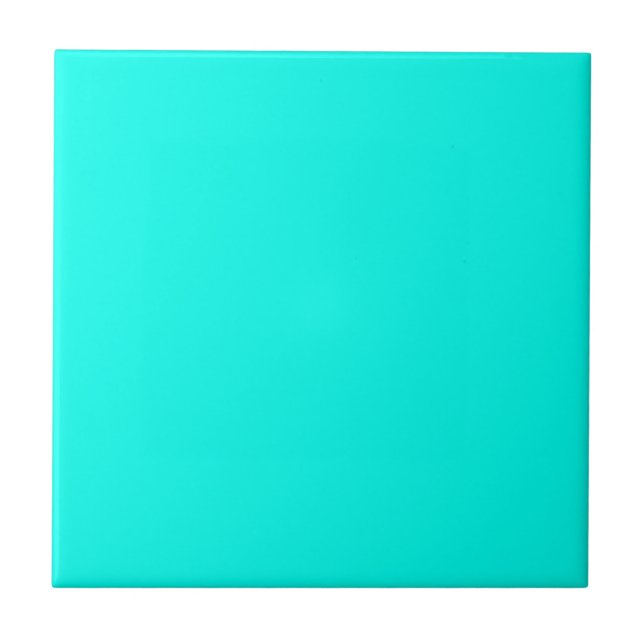 Turquoise Blue Solid Colour Tile (Front)