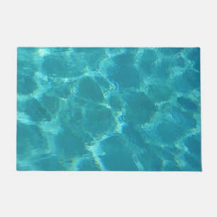 Turquoise Blue Water Door Mat