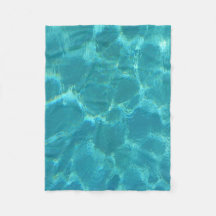Turquoise Blue Water Fleece Blanket