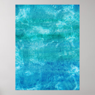 Turquoise Blue Water Pool Photography Poster