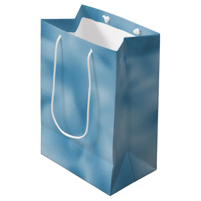 Turquoise Blue Wedding   Medium Gift Bag (Front Angled)