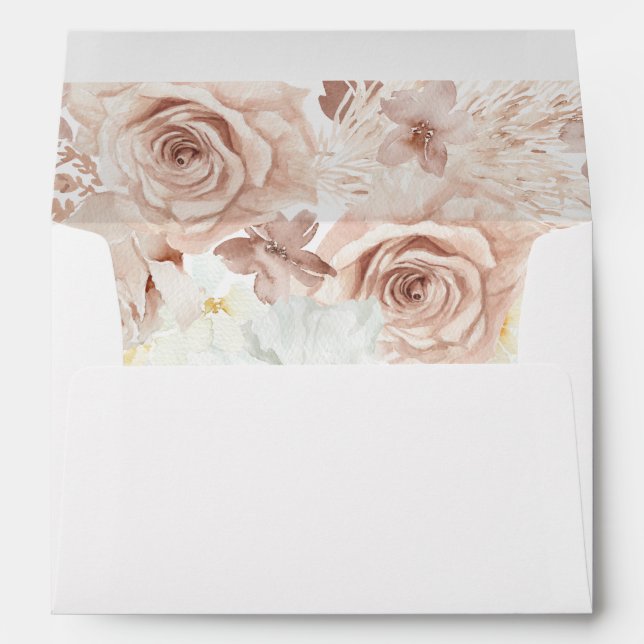 Turquoise & Blush Pink  Envelope 2 (Back (Bottom))