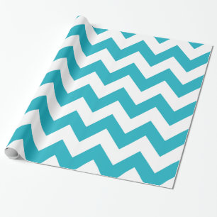 Turquoise Bold Chevron Wrapping Paper