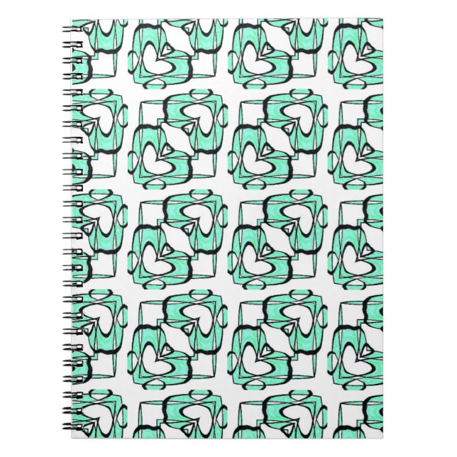Turquoise Bon Bons Notebook (Front)