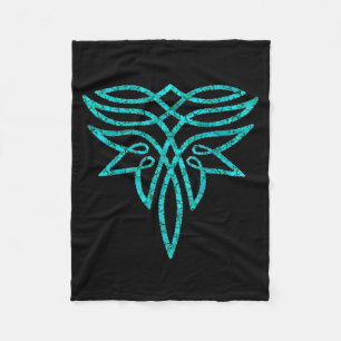 Turquoise Boot Boot Stittching Western Cowgirl Wom Fleece Blanket