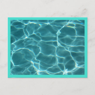 Turquoise Border Swimming Pool Postcard