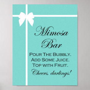 Turquoise Bridal Shower Game Sign Aqua