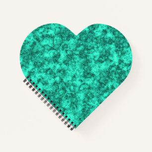 Turquoise bright marble pattern notebook