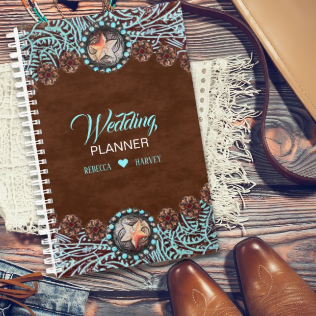 turquoise brown cowboy country western wedding planner (turquoise brown cowboy country western wedding planner)