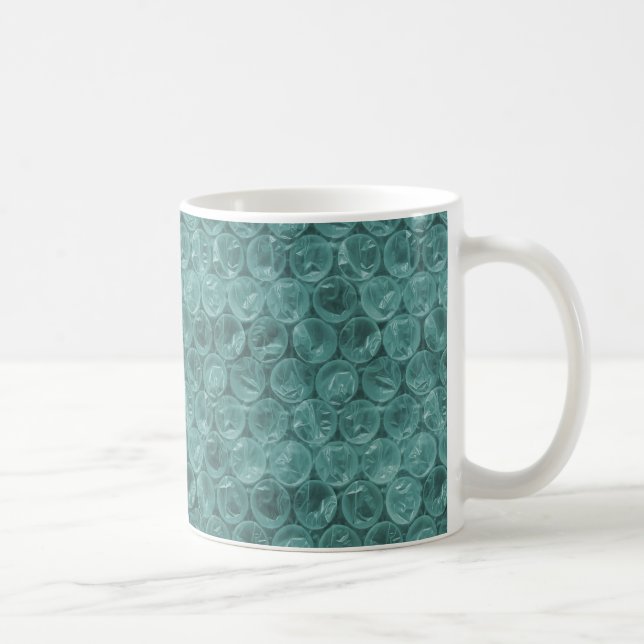 Turquoise bubble wrap pattern coffee mug (Right)