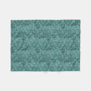 Turquoise bubble wrap pattern fleece blanket