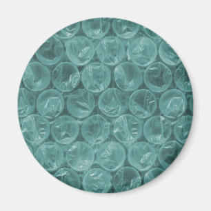 Turquoise bubble wrap pattern magnet