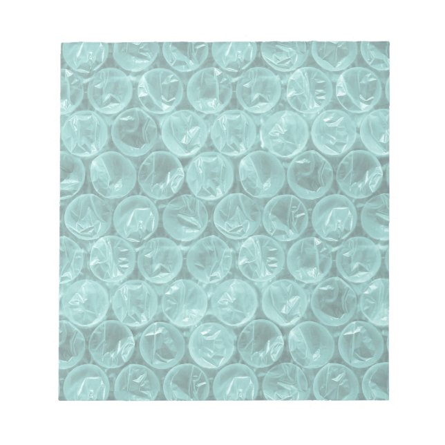 Turquoise bubble wrap pattern notepad (Front)