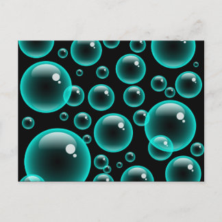 Turquoise Bubbles Postcard
