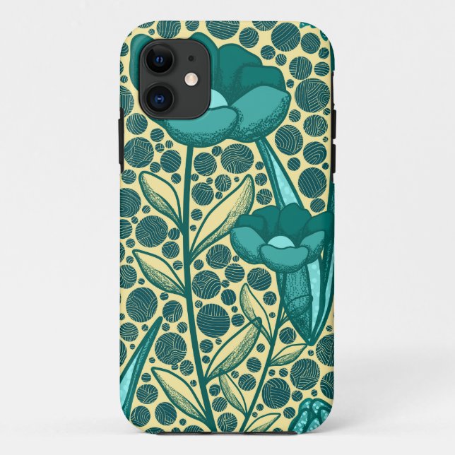 Turquoise bulbo flowers Case-Mate iPhone case (Back)