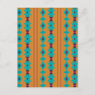 Turquoise Burnt Postcard