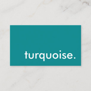 turquoise. business card